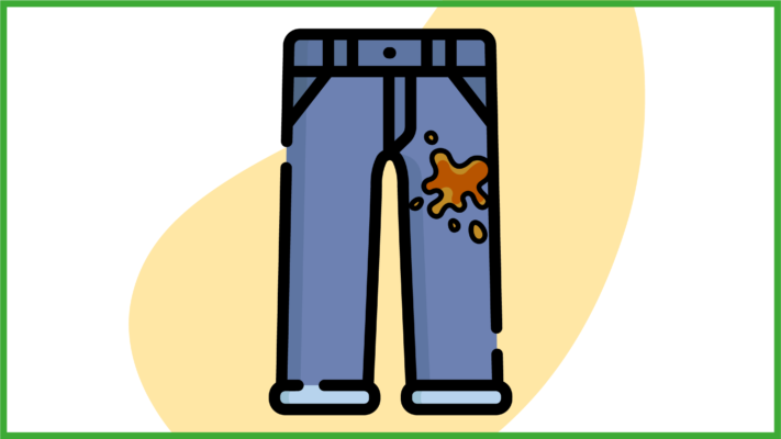 Immagine di un paio di jeans sporchi di ruggine