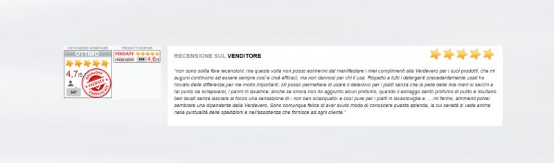 recensione venditore feedaty