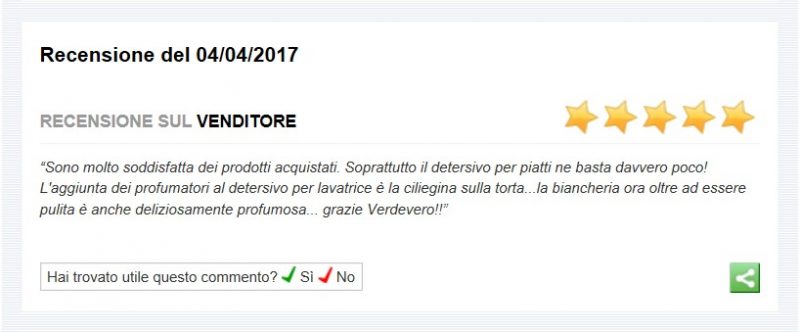 recensioni venditore feedaty