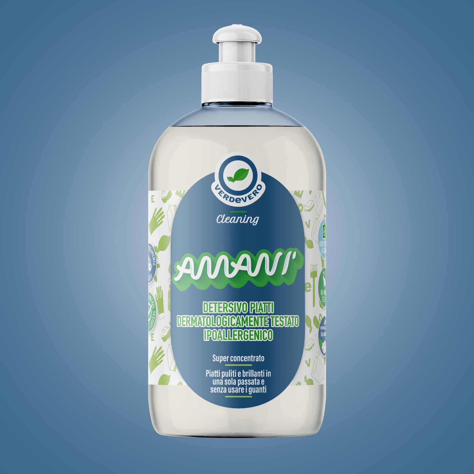 detersivo piatti a mano dermatologicamente testato ecologico