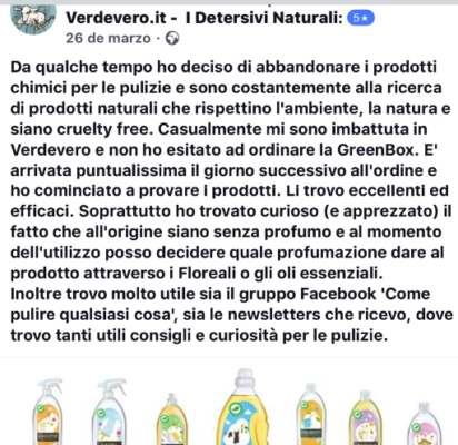 recensione facebook