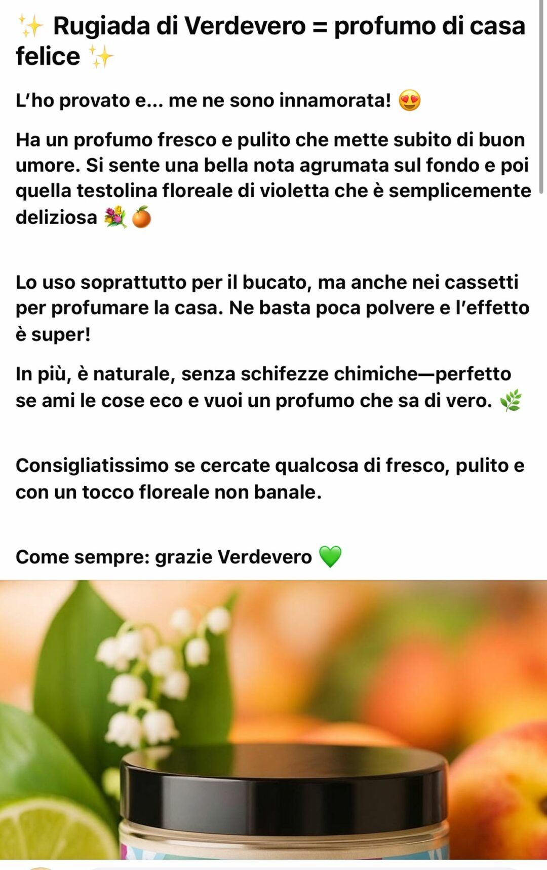RUGIADA profuma bucato alla Violetta, Arancio Verde e Pesca 200 gr - immagine 9