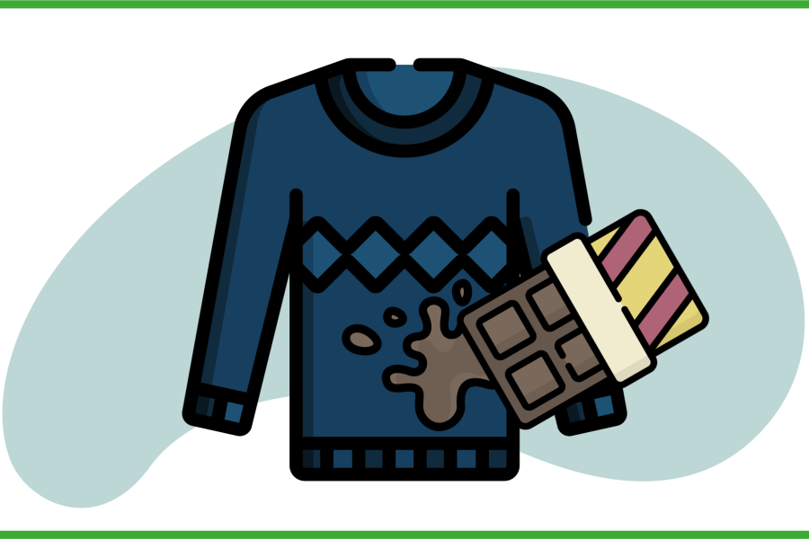 Immagine di un maglione sporco di cacao