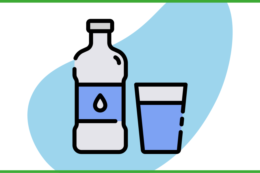 Immagine di bottiglia di vetro per l'acqua